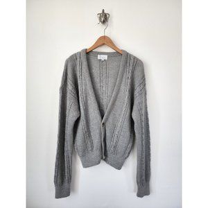 Kaari vintage gray knit heavyweight cardigan sweater M